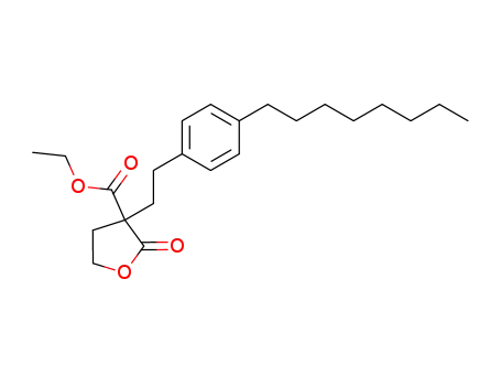 3-[2-(4-octyl-phenyl)-ethyl]-2-oxo-tetrahydro-furan-3-carboxylic acid ethyl ester