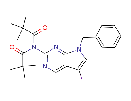 2,2-dipivaloylamino-4-methyl-5-iodo-7-(N-benzyl)pyrrolo[2,3-d]pyrimidine