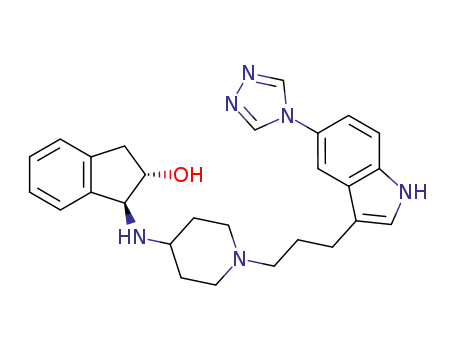 (1S,2S)-1-{1-[3-(5-[1,2,4]Triazol-4-yl-1H-indol-3-yl)-propyl]-piperidin-4-ylamino}-indan-2-ol