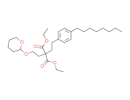 2-[2-(4-octyl-phenyl)-ethyl]-2-[2-(tetrahydro-pyran-2-yloxy)-ethyl]-malonic acid diethyl ester