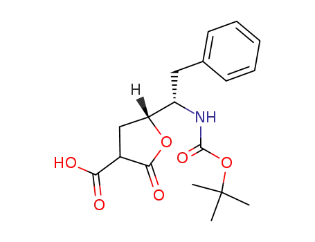 (R)-5-((S)-1-tert-Butoxycarbonylamino-2-phenyl-ethyl)-2-oxo-tetrahydro-furan-3-carboxylic acid