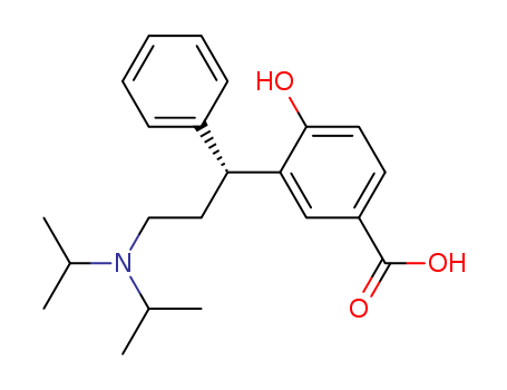 Molecular Structure of 194482-44-5 (Benzoic acid,3-[(1R)-3-[bis(1-methylethyl)- amino]-1-phenylpropyl]-4-hydroxy- )