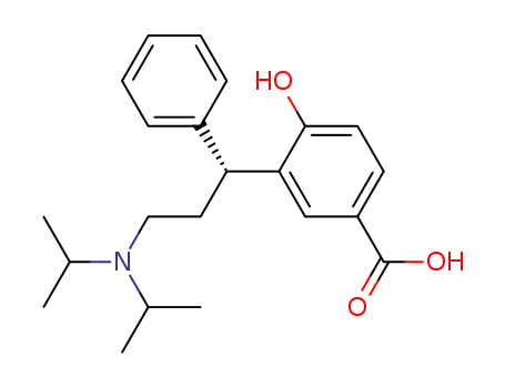 Molecular Structure of 194482-44-5 (Benzoic acid,3-[(1R)-3-[bis(1-methylethyl)- amino]-1-phenylpropyl]-4-hydroxy- )