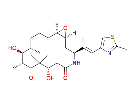 Ixabepilone; (1R,5S,6S,7R,10S,14S,16S)-6,10-Dihydroxy-1,5,7,9,9-pentamethyl-14-[(E)-1-(2-methyl-1,3-thiazol-4-yl)prop-1-en-2-yl]-17-oxa-13-azabicyclo[14.1.0]heptadecane-8,12-dione
