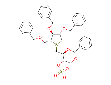 2,3,5-tri-O-benzyl-1,4-dideoxy-1,4-{[(2S,3S)-2,4-benzylidenedioxy-3-(sulfooxy)butyl]-episulfoniumylidene}-D-arabinitol inner salt