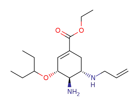 ethyl (3R,4R,5S)-5-N-allylamino-4-amino-3-(1-ethylpropoxy)-1-cyclohexene-1-carboxylate