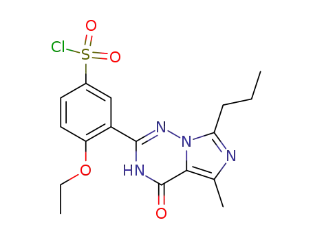 4-ethoxy-3-(5-methyl-4-oxo-7-propyl-3,4-dihydroimidazo[5,1-f][1,2,4]triazin-2-yl)-benzenelsulfonic acid chloride