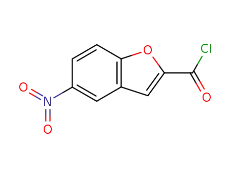 Molecular Structure of 90036-16-1 (2-Benzofurancarbonyl chloride, 5-nitro-)