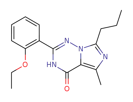 Molecular Structure of 224789-21-3 (2-(2-ETHOXYPHENYL)-5-METHYL-7-PROPYL-3H-IMIDAZOL[5,1-F][1,2,4]-TRIAZIN-4-ONE)