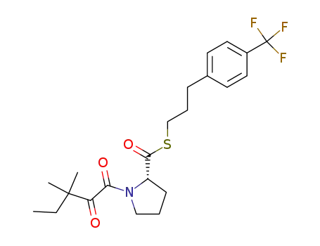 3-[4-(Trifluoromethyl)phenyl]propyl (2S)-1-(3,3-dimethyl-2-oxopentanoyl)-2-pyrrolidinecarbothioate