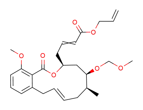 (E)-4-((E)-(7S,9R,10S)-4-Methoxy-9-methoxymethoxy-10-methyl-5-oxo-7,8,9,10,11,14-hexahydro-5H-6-oxa-benzocyclododecen-7-yl)-but-2-enoic acid allyl ester