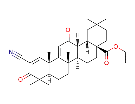 (4aS,6aR,6bS,8aR,12aS,14aR,14bS)-11-Cyano-2,2,6a,6b,9,9,12a-heptamethyl-10,14-dioxo-1,3,4,5,6,6a,6b,7,8,8a,9,10,12a,14,14a,14b-hexadecahydro-2H-picene-4a-carboxylic acid ethyl ester