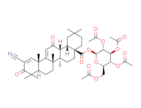 (4aS,6aR,6bS,8aR,12aS,14aR,14bS)-11-Cyano-2,2,6a,6b,9,9,12a-heptamethyl-10,14-dioxo-1,3,4,5,6,6a,6b,7,8,8a,9,10,12a,14,14a,14b-hexadecahydro-2H-picene-4a-carboxylic acid (2S,3R,4S,5R,6R)-3,4,5-triacetoxy-6-acetoxymethyl-tetrahydro-pyran-2-yl ester