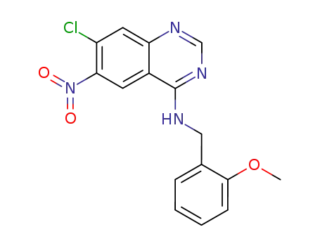 (7-chloro-6-nitro-quinazolin-4-yl)-(2-methoxy-benzyl)-amine