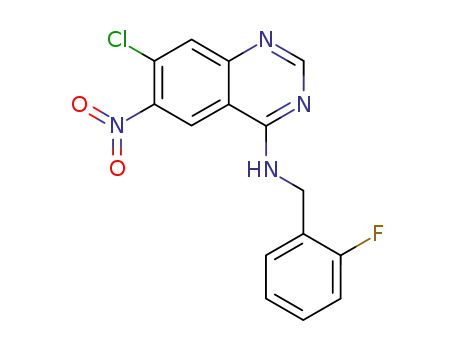 (7-chloro-6-nitro-quinazolin-4-yl)-(2-fluoro-benzyl)-amine