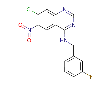 (7-chloro-6-nitro-quinazolin-4-yl)-(3-fluoro-benzyl)-amine