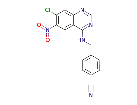 4-[(7-chloro-6-nitro-quinazolin-4-ylamino)-methyl]-benzonitrile