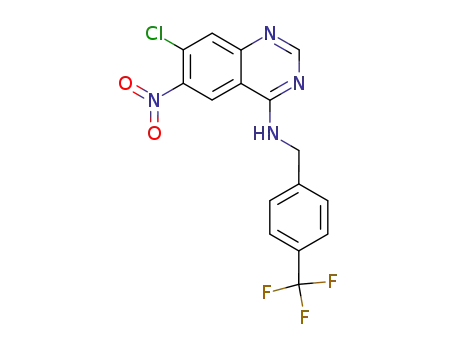 (7-chloro-6-nitro-quinazolin-4-yl)-(4-trifluoromethyl-benzyl)-amine