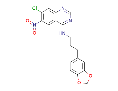 (3-benzo[1,3]dioxol-5-yl-propyl)-(7-chloro-6-nitro-quinazolin-4-yl)-amine