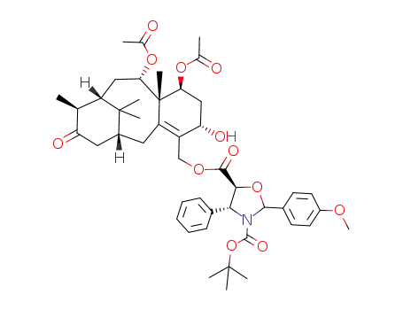 (4R,5S)-2-(4-Methoxy-phenyl)-4-phenyl-oxazolidine-3,5-dicarboxylic acid 3-tert-butyl ester 5-((1R,5S,7S,8R,9S,11S,12S)-7,9-diacetoxy-5-hydroxy-8,12,15,15-tetramethyl-13-oxo-tricyclo[9.3.1.03,8]pentadec-3-en-4-ylmethyl) ester