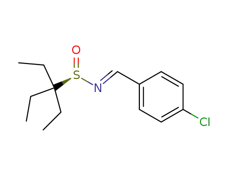 3-Ethyl-pentane-3-sulfinic acid 1-(4-chloro-phenyl)-meth-(E)-ylideneamide