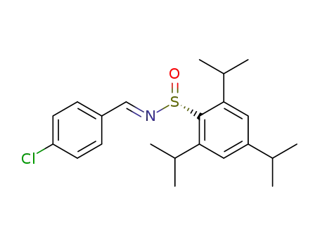 2,4,6-Triisopropyl-benzenesulfinic acid 1-(4-chloro-phenyl)-meth-(E)-ylideneamide