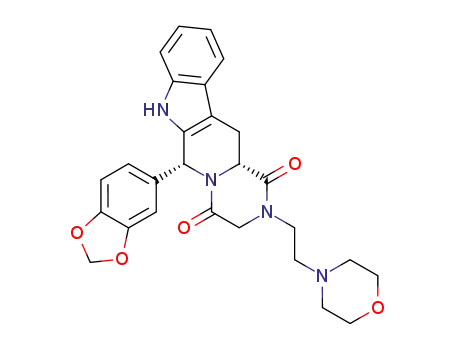 (6R,12AR)-6-benzo[1,3]dioxol-5-yl-2-(2-morpholin-4-ylethyl)-2,3,6,7,12,12a-hexahydropyrazino[1',2':1,6]pyrido[3,4-b]indole-1,4-dione