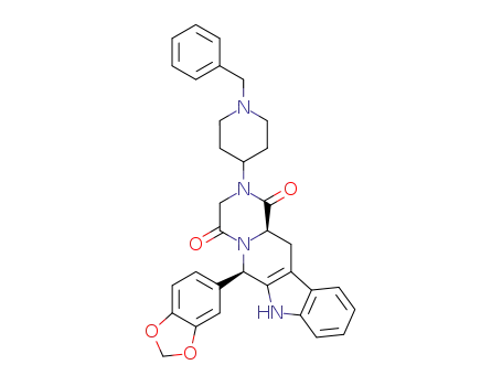(6R,12aR)-6-(benzo[d][1,3]dioxol-5-yl)-2-(1-benzylpiperidin-4-yl)-2,3,6,7,12,12a-hexahydropyrazino[1′,2′:1,6]pyrido[3,4-b]indole-1,4-dione