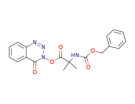 Carbamic acid,
[1,1-dimethyl-2-oxo-2-[(4-oxo-1,2,3-benzotriazin-3(4H)-yl)oxy]ethyl]-,
phenylmethyl ester