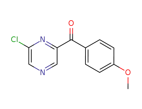 2-chloro-6-(1-oxo-[4-methoxyphenyl]methyl)pyrazine