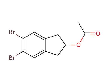 Molecular Structure of 862135-55-5 (Acetic acid 5,6-dibromo-indan-2-yl ester)