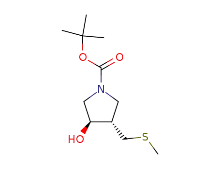(3R,4S)-tert-butyl 3-hydroxy-4-((methylthio)methyl)pyrrolidine-1-carboxylate