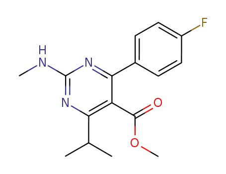 160009-36-9 Methyl 4-(4-Fluorophenyl)-6-isopropyl-2-(methylamino)pyrimidine-5-carboxylate  Methyl 4-(4-Fluorophenyl)-6-isopropyl-2-(methylamino)pyrimidine-5-carboxylate  CAS NO.160009-36-9