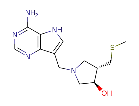 (3R,4S)-1-((4-amino-5H-pyrrolo[3,2-d]pyrimidin-7-yl)methyl)-4-((methylthio)methyl)pyrrolidin-3-ol