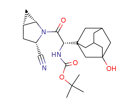 Carbamic acid, N-[(1S)-2-[(1S,3S,5S)-3-cyano-2-azabicyclo[3.1.0]hex-2-yl]-1-(3-hydroxytricyclo[3.3.1.13,7]dec-1-yl)-2-oxoethyl]-,1,1-dimethylethyl ester
