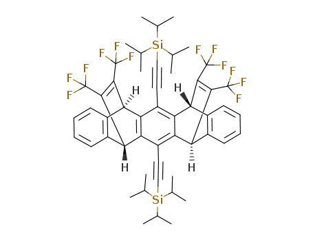 anti-6,13-bis(triisopropylsilylethynyl)-5,7,12,14-tetrahydro-5,7,12,14-(1',2'-tetra(trifluoromethyl))ethenopentacene