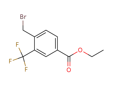 Molecular Structure of 859027-01-3 (Benzoic acid, 4-(bromomethyl)-3-(trifluoromethyl)-, ethyl ester)