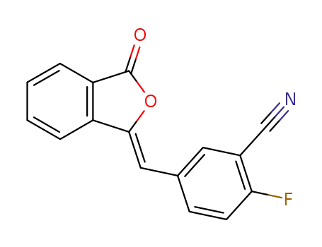 (Z)-2-fluoro-5-((3-oxoisobenzofuran-1(3H)-ylidene)methyl)benzonitrle