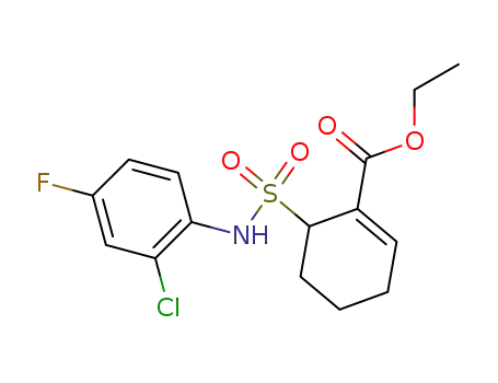 ethyl (6RS)-6-[N-(2-chloro-4-fluorophenyl)sulfamoyl]cyclohex-1-ene-1-carboxylate