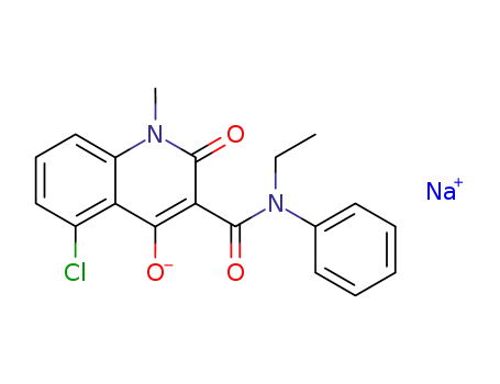 5-chloro-N-ethyl-1,2-dihydro-4-hydroxy-1-methyl-2-oxo-N-phenyl-3-quinolinecarboxamide sodium salt
