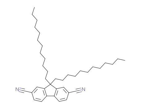 Molecular Structure of 388602-19-5 (9H-Fluorene-2,7-dicarbonitrile, 9,9-didodecyl-)