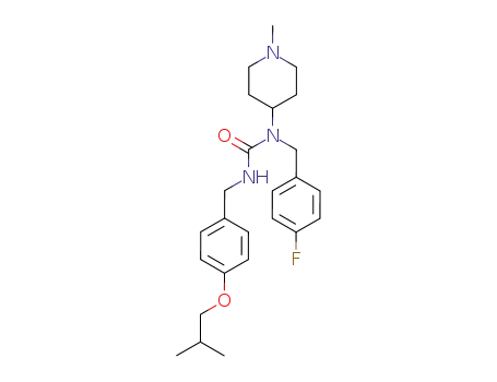 N-(1-methylpiperidin-4-yl)-N-(4-fluorophenylmethyl)-N′-(4-(2-methylpropyloxyl)phenylmethyl)carbamide