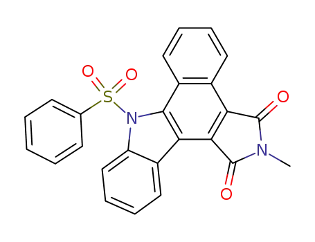 2-methyl-8-(benzenesulfonyl)benzo[a]pyrrolo[3,4-c]carbazole-1,3(2H,8H)-dione