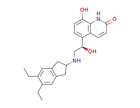5-[2-(5,6-Diethyl-2,3-dihydro-1H-inden-2-ylamino)-(1R)-hydroxyethyl]-8-hydroxyquinolin-2(1H)-one