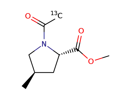 N-(2-13CH3-acetyl)-(2S,4R)-4-methylproline methyl ester
