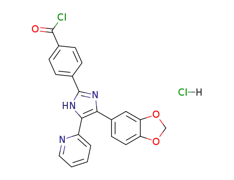 4-[4-(3,4-methylenedioxyphenyl)-5-(2-pyridyl)-1H-imidazol-2-yl]benzoyl chloride hydrochloride