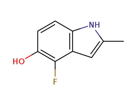 Molecular Structure of 288385-88-6 (4-Fluoro-5-hydroxy-2-methylindole)