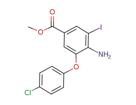 4-amino-3-(4-chloro-phenoxy)-5-iodo-benzoic acid methyl ester