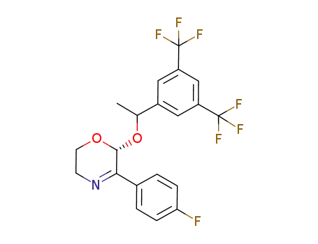 (2R)-2-[(1R*)-1-[3,5-bis(trifluoromethyl)phenyl]ethoxy]-3-(4-fluorophenyl)-3-dehydromorpholine