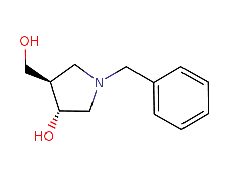 Molecular Structure of 253129-03-2 ((3r,4r)-1-benzyl-4-hydroxy-3-pyrrolidinemethanol)